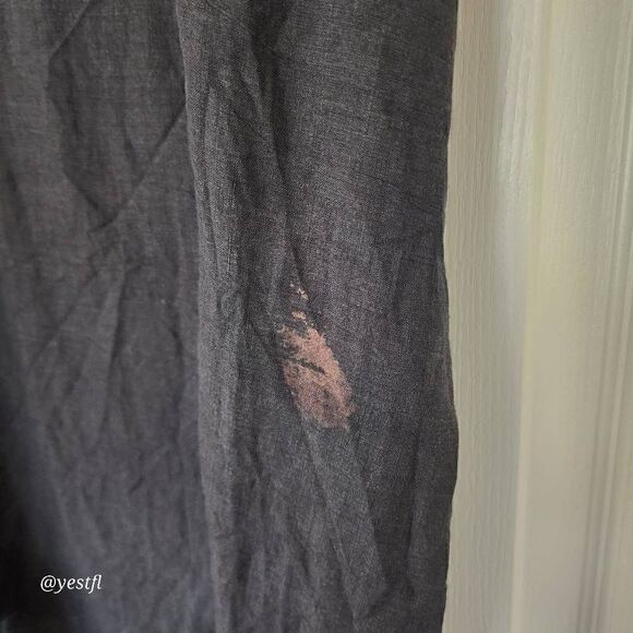 Minibee Women's Embroidered Linen Dress Summer A-Line Sundress - Picture 5 of 6